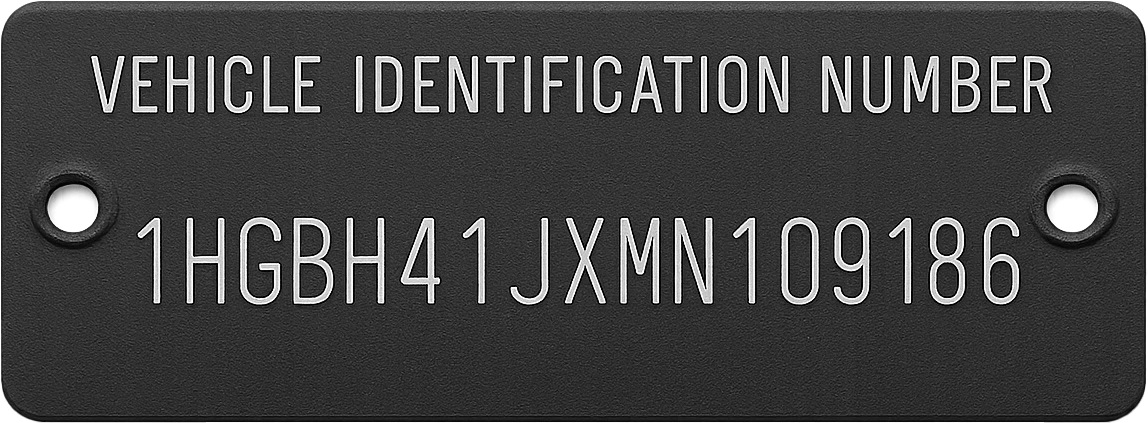 VIN Tag Example